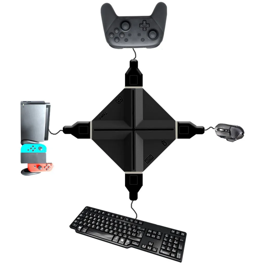 Адаптер беспроводной контроллер клавиатура мышь конвертер для ПК для NS Switch/PS4 геймпады геймпад