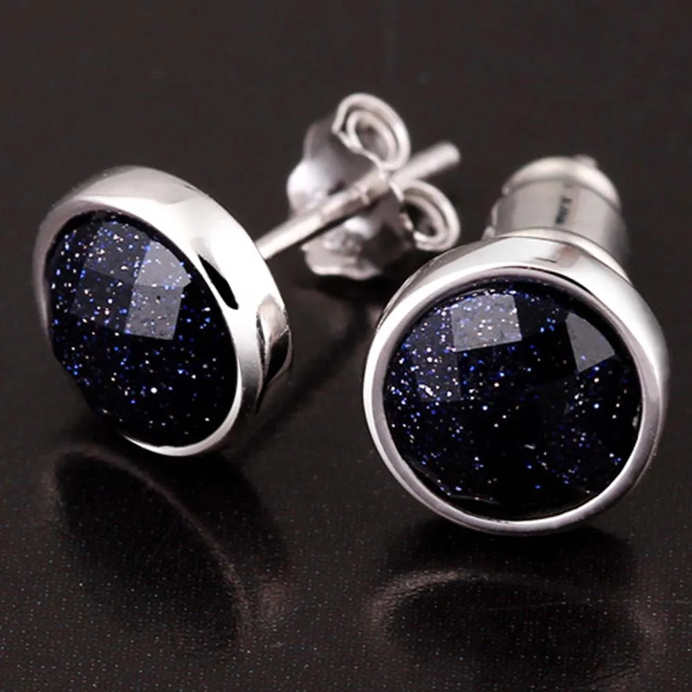 LUBINGSHINE 1 пара женские серьги с синим и черным камнем|stud earrings|mens stud earringsearrings for |