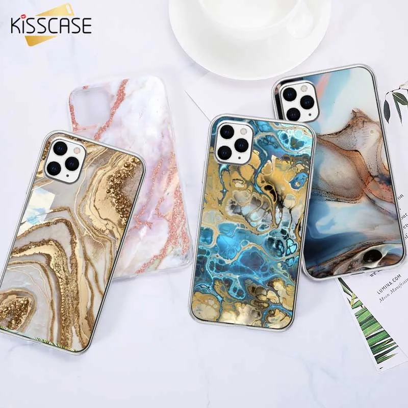 KISSCASE мраморный силиконовый чехол для телефона iPhone 11pro max Capa 7 8 11 XS XR XSMAX 6 6S se 8plus iphone