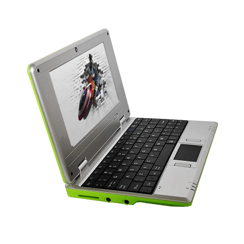 5 цветов Низкая цена 7 дюймов Android Нетбуки мини ноутбук студентов компьютер с четырехъядерным процессором RJ45 беспроводной доступ в Интернет, красного, розового, зеленого, белого и черного цвета для детей