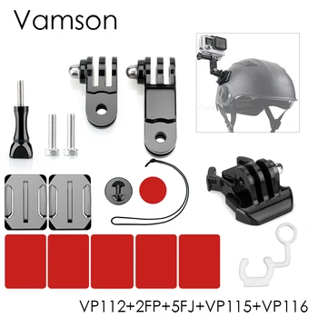 

Vamson for Go Pro Ways Turntable Button Mount GoPro Hero 8 7 6 5 4 for YI 4K for Eken Motorcycle Helmet Bracket arm VP112