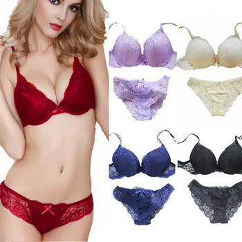 

2020 Sexy bra set Women underwear Lace Floral Bralette Push Up Bra G-string Lingerie Set Sleepwear biquini babydoll sexy clothes