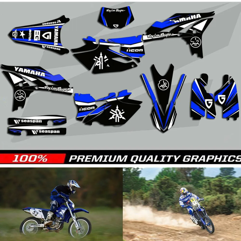 

Free Customized Motorcycle TEAM GRAPHICS & BACKGROUNDS DECALS STICKERS Kits FOR YAMAHA YZF250 2010-2013 WR450F 2012-2015