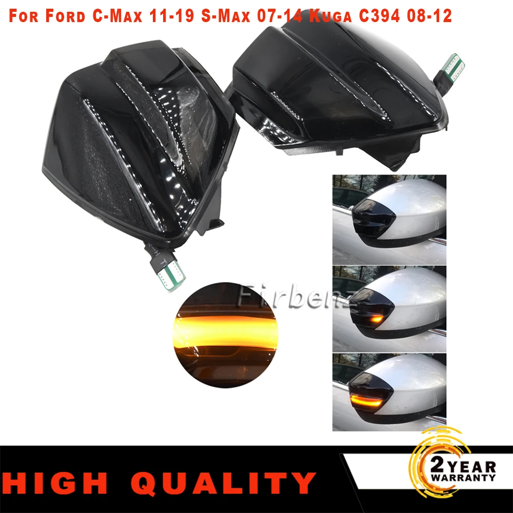 

Сигнальная лампа для зеркала заднего вида, 2 шт., светодиодный индикатор для Ford C-Max 11-19 S-Max 07-14 Kuga C394 08-12