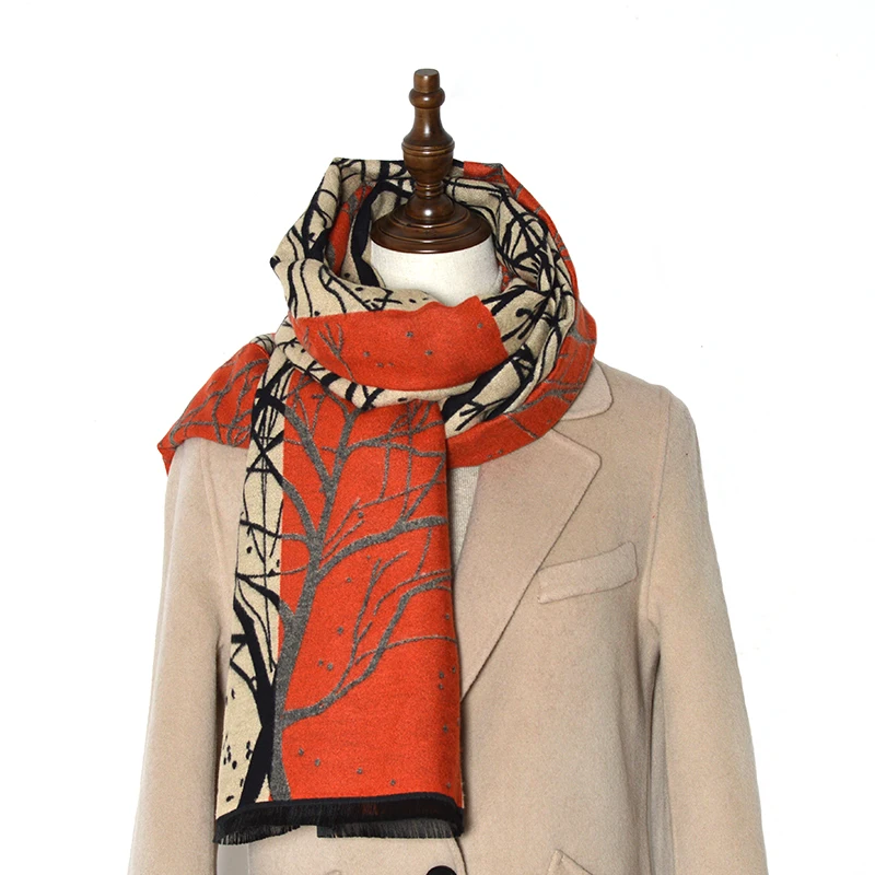 2020 Роскошные брендовые клетчатые шарфы кашемировые шали женская зимняя теплая