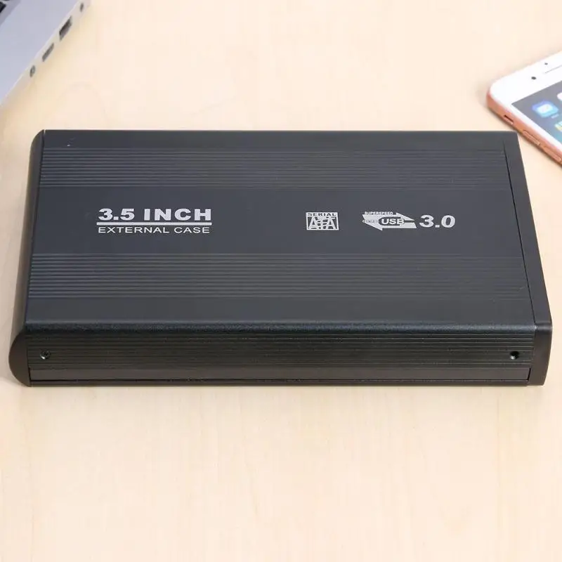 Чехол для жесткого диска SSD 3,5 дюйма, корпус для жесткого диска USB3.0 на SATA порт, портативный внешний корпус для жесткого диска для ПК, ноутбука