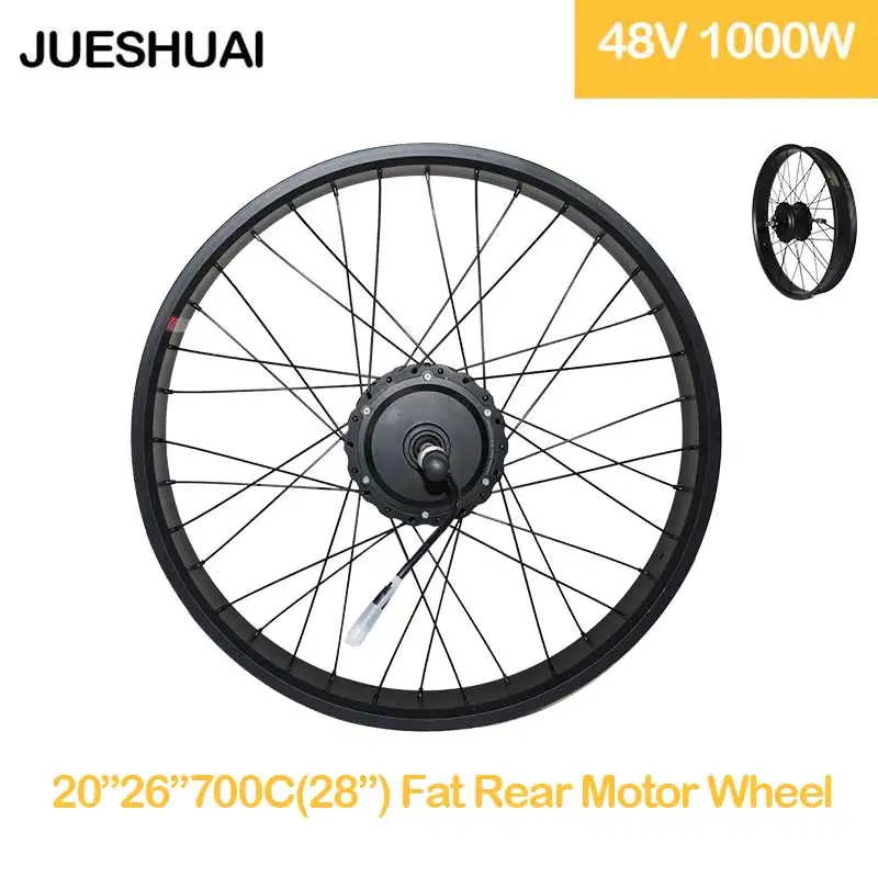 

48v 1000w Electric Bike Fat Motor Wheel High Powerful Rear Hub Motor Electric Bike Accessorise Parts for 20"/26*4.0 Fat Wheel