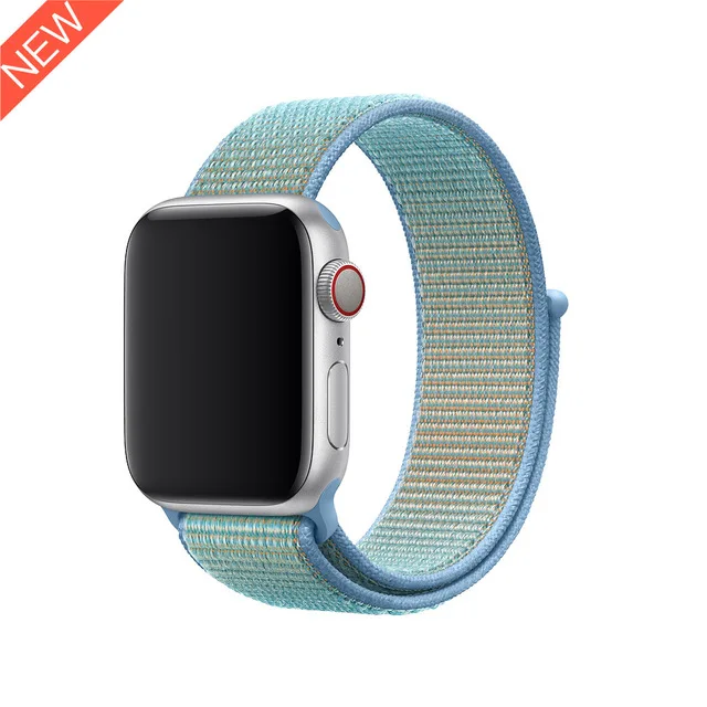 Cornflower UEBN нейлоновая Спортивная петля для Apple Watch Series 4 44 мм 40 мм ремешок для часов браслет ремешок для iwatch 4 42 мм 38 мм ремешки для часов - Цвет ремешка: Cornflower