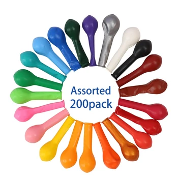 

200Pcs 5 Inch Metallic Colored Balloons Pastel Small Balloon for Birthday Party Wedding Decor