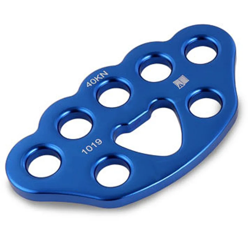 Outdoor 8 Holes Rigging Plate 40Kn Rescue Rock Climbing Mountaineering Equipment Multi Anchor Point Connector Gear