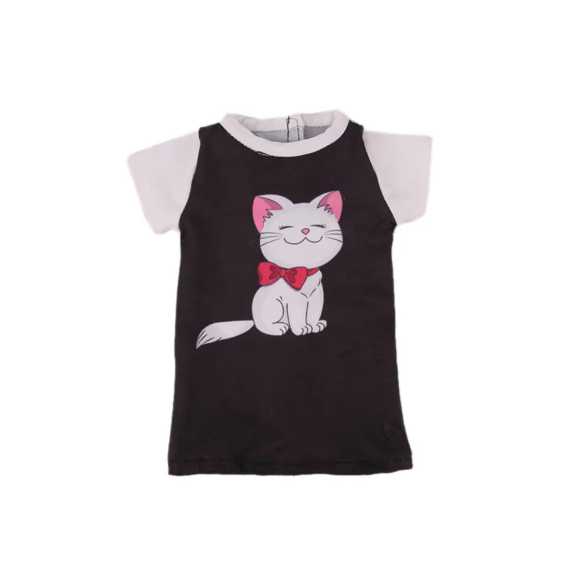 Black Series Skirt Sweater Fashion Fit 18-Inch American Doll And 43cm Reborn Baby Doll, Our Generation, Christmas Gifts For Girl 19