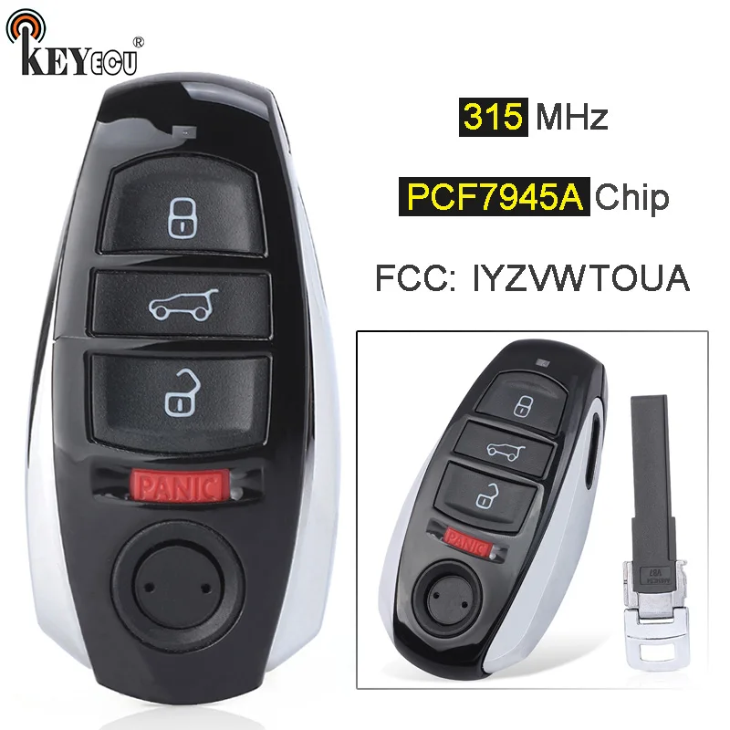 

Чип KEYECU 315 МГц 7953, IYZVWTOUA P/N: 7P6-959-754, 4 кнопки, сменная деталь для Volkswagen Touareg 2011-2018