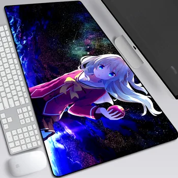 

Charlotte 3mm Anime Large Pad Mouse Mat HD Print Computer Gamer Locking Edge Mousepad Keyboard Mice Mats Pad 40x90cm