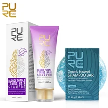 Не желтый шампунь для светлых волос и морских Водорослей Мыло Бар для питания против перхоти краситель цвет фиолетовый шампунь лечение волос