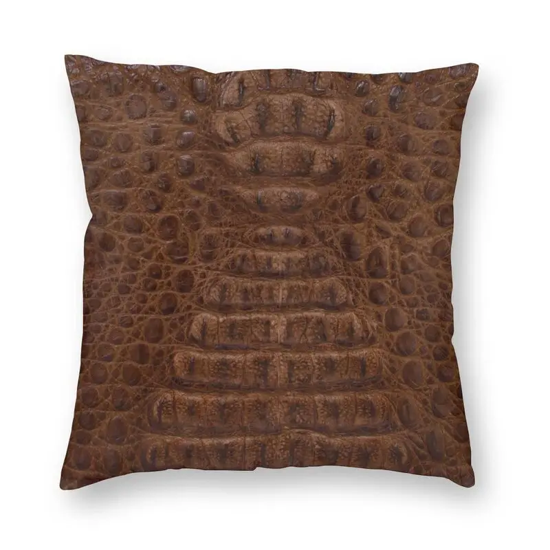 

Crocodile Leather Texture Modern Pillow Cover Home Decorative Pillow Case Vintage Texture Medieval Cushions for Sofa