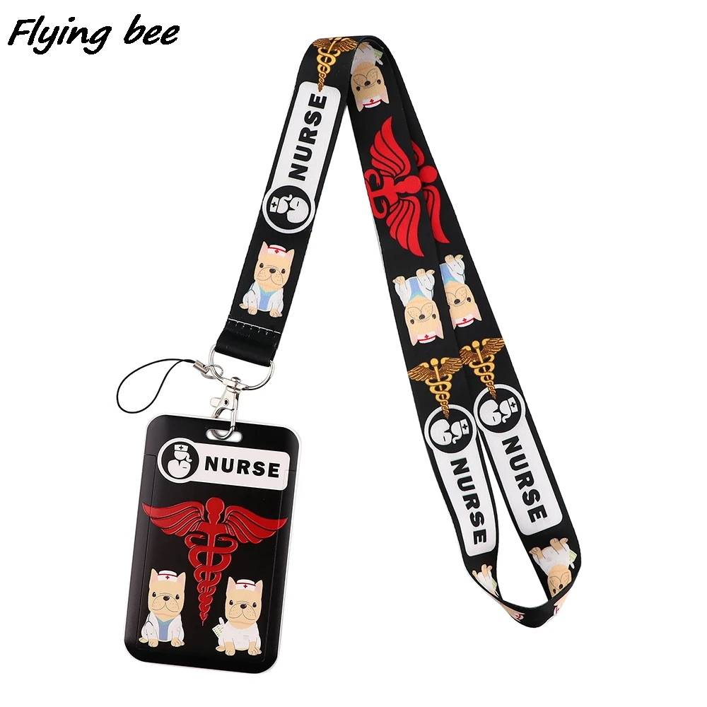 

Flyingbee X1830 Medical Theme Dog Lanyard Card Holder Doctor Hanging Neck Mobile Phone Lanyard Badge Subway Access Card Holder