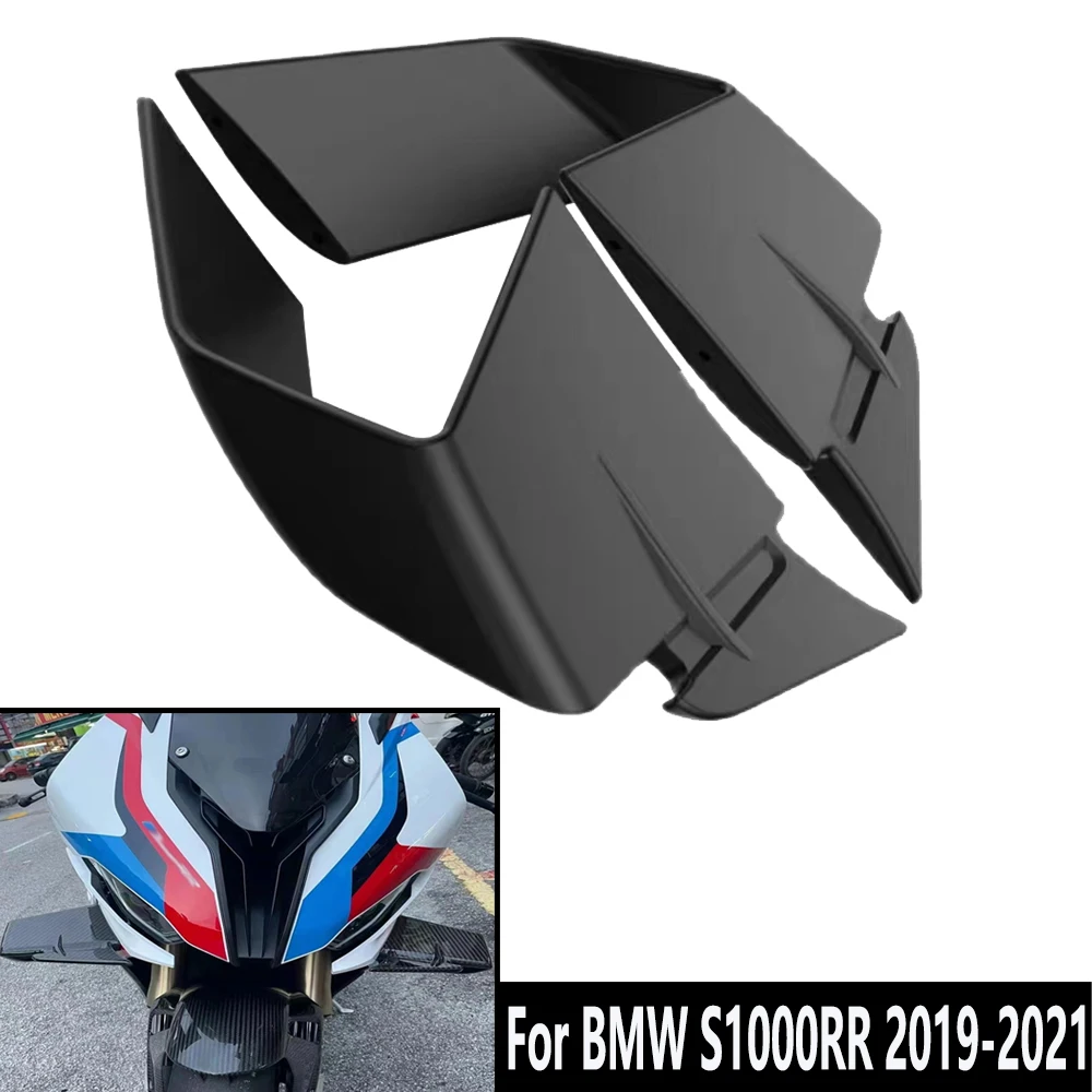 Suitable For BMW S1000RR-Carbon Fiber Windshield Wing Fairing Front Aerodynamic Spoiler Winglet