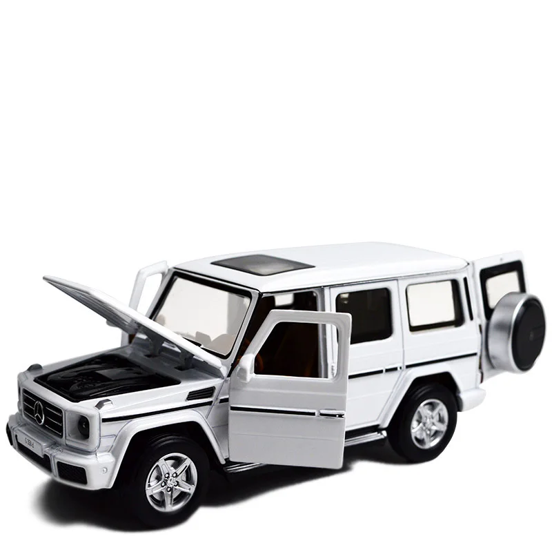 88436W no box 1:32 Высокая Имитация Ben G350D внедорожный автомобиль сплав звук и светильник Вытяните заднюю дверь может открыть модель детской игрушки - Color: 88436W no box