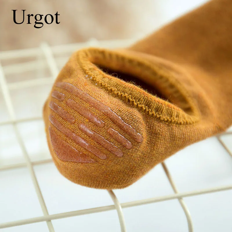 Urgot, 6 пар, мужские неглубокие невидимые носки, бамбуковое волокно, одноцветная сетчатая лодка, носки, летние тонкие силиконовые Нескользящие носки