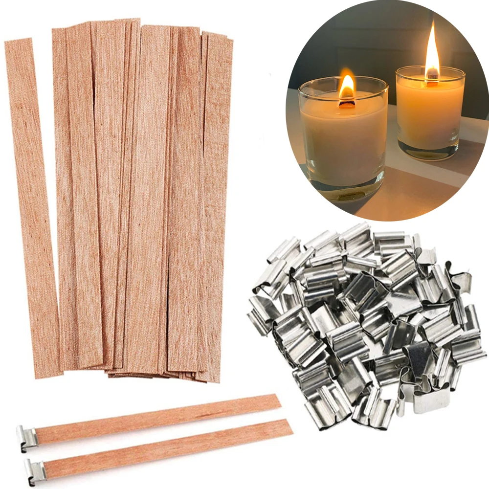 1pc Candle Wick Roll & 1pc Candle Wick Holder & 100pcs Sustainer Tab