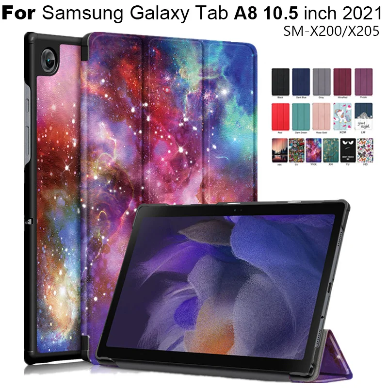 Tablet Per Samsung Galaxy Tab A8 Custodia 2021 10.5 Pollici Sm-X200 X205 Housse Pu Custodia Ripiegabile In Pelle Galaxy Tab A8 10.5 Coque