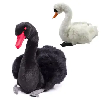 

Realistic Swan Animal Plush Stuffed Doll Kids Toy Home Office Desktop Decoration used an ornament on the desk at home or office