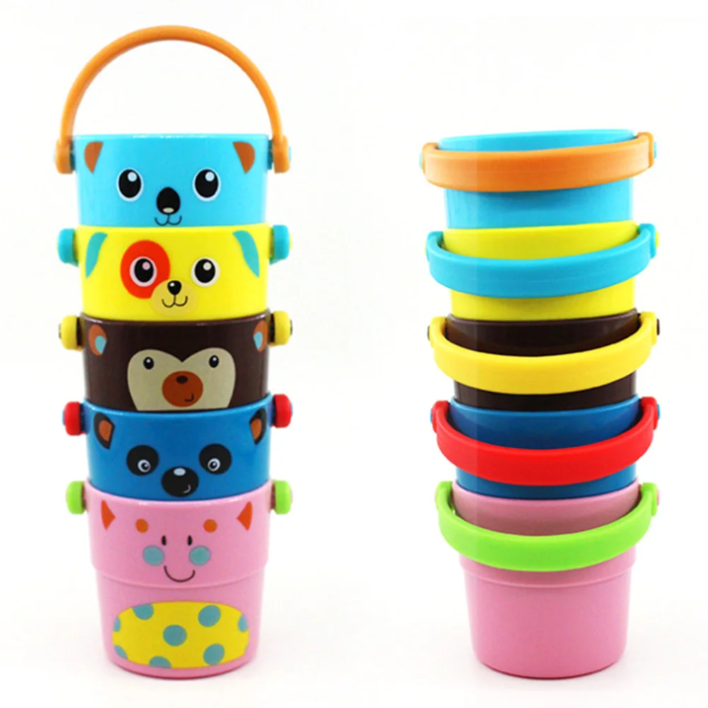 Shower Baby Pour Bucket Cute Water Spraying Tool Bath Toys Children Kids Flow Cup