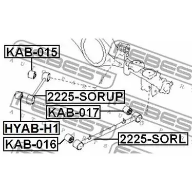 Сайлентблок зад. продол. рычага верхн. KIA Sorento 02 FEBEST KAB