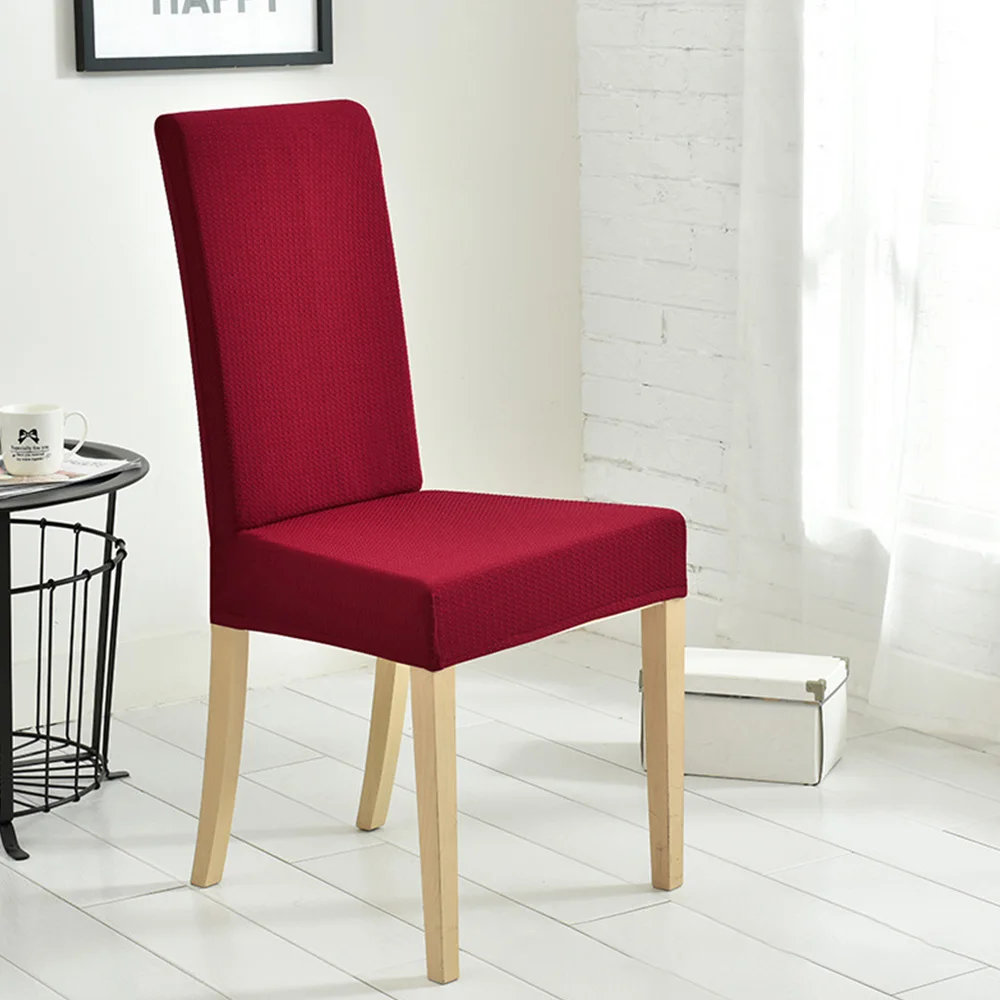 A8 Concise Stretch Jacquard Removable Washable Short Dining Chair Covers Seat Slipcover for Hotel Ceremony Banquet Wedding Party - Цвет: A8