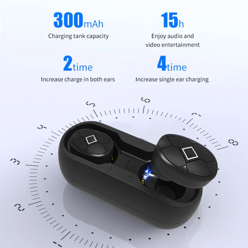 CBAOOO TWS V5 Bluetooth наушники Bluetooth 5,0 в беспроводные наушники с зарядным устройством Спортивная гарнитура стерео с двойным микрофоном