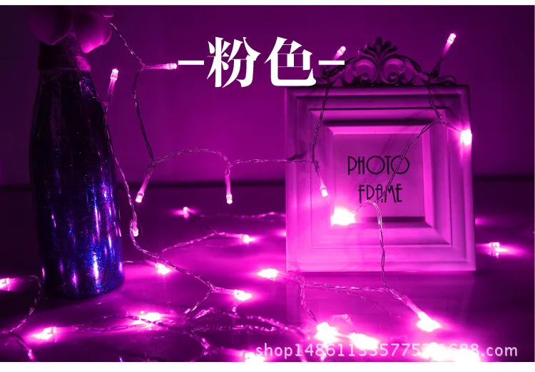 LED Colored Lamp Flashing Light String Lights Stars Lighting Chain Battery Light Holiday Small Bulb Christmas Tree Low Voltage D