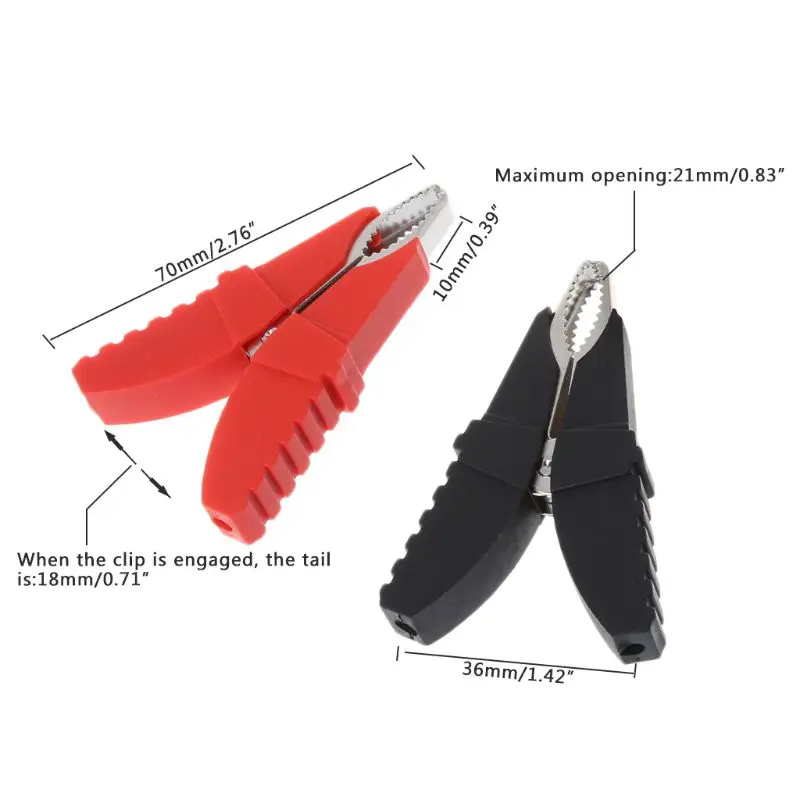 2 шт. красные черные бабочка типа изолированные зажимы &quotкрокодиловый&quot