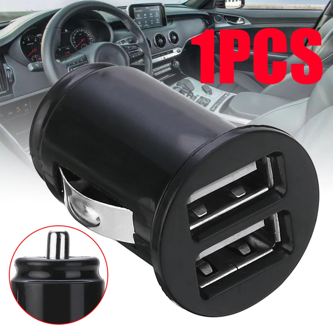 

Mini USB Car Charger For Mobile Phone Tablet 2.1A Fast Charger Car-Charger Dual USB Car Phone Charger Adapter Black/White