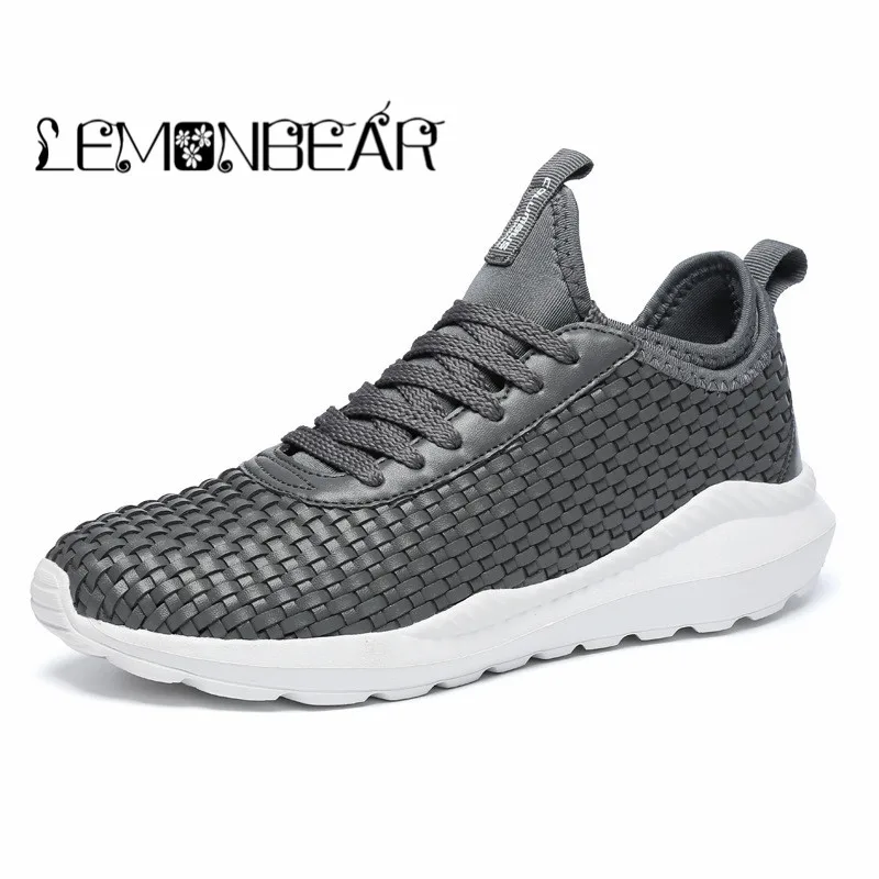 

Brand Men Casual Shoes Breathable Lace-Up Walking Shoes Summer Lightweight Comfortable Walking Men Shoes Black Plus Size 36-46