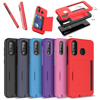 

100pcs/lot For Note 10 Plus S10 Plus Lite Card Slot Tough Armor Shockproof Hard Case For iPhone 11 Pro Max XS Max XR 6s 7 8 Plus