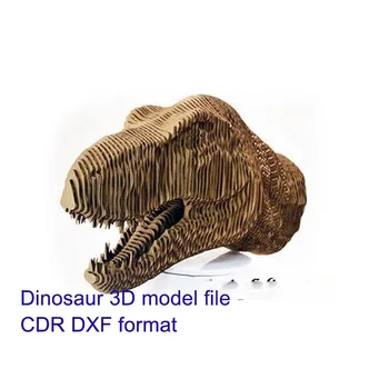 

Dinosaur head 3D model CNC laser cutting file CDR format file vector design drawing