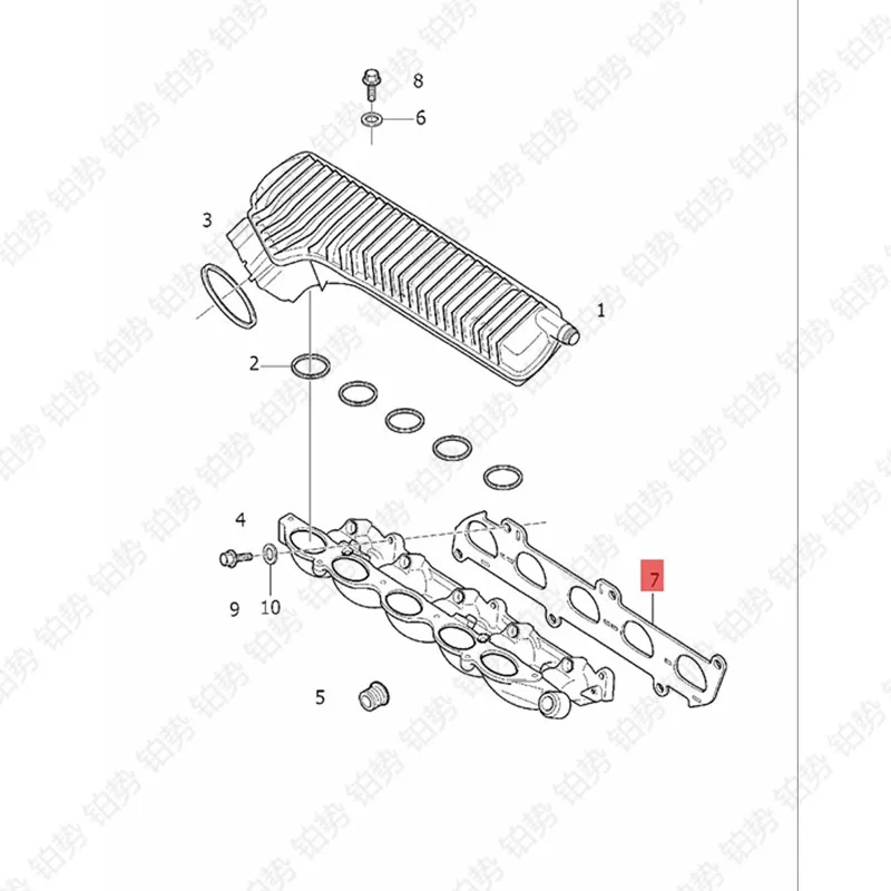 Двигатель автомобиля впускной коллектор pad XC70 XC60 2004-vo lvoV70 V60 V50 впускная труба резиновый уплотнитель мешочек для кольца шайба