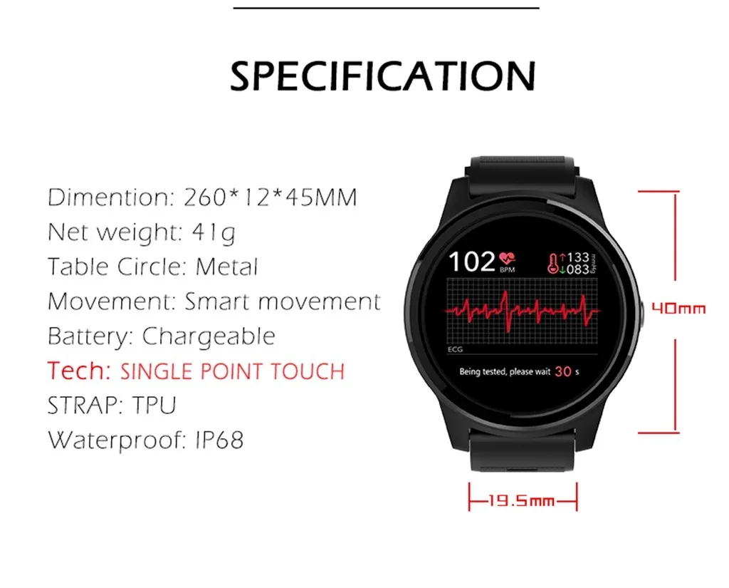 Для samsung galaxy watchSmart watch водонепроницаемое закаленное стекло активности фитнес-монитор сердечного ритма для samsung watch 46 мм