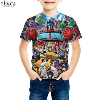 

Autobots Transformation Robot T Shirts Boy Girl 3D Print Classic Cartoon Hornet Baby Funny T Shirt Youth Casual Children Tops