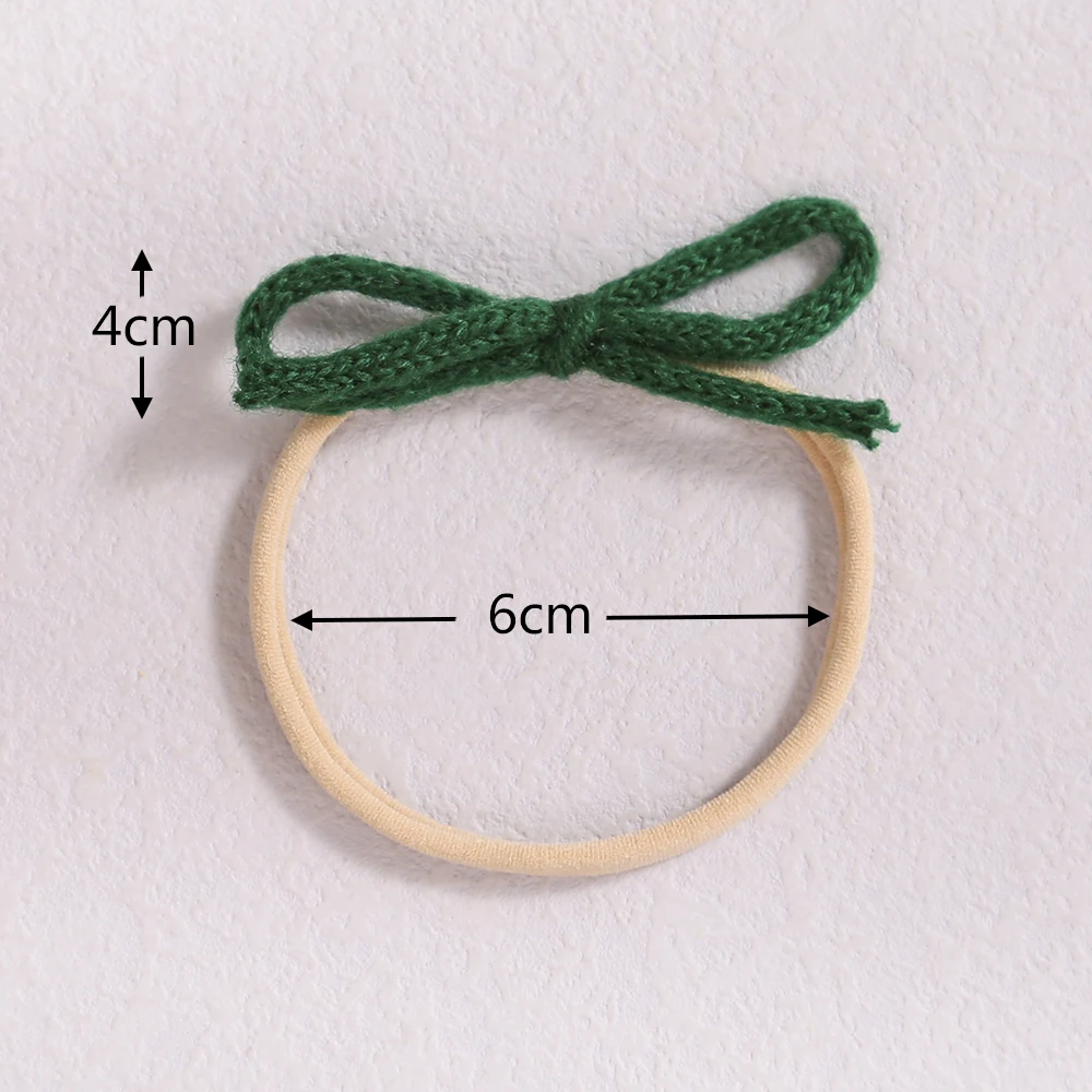 1pcs Wool Bow Elastic Baby Headband for Newborn Girls Hairbands Bowknot Infant Classical Headwear Turban Baby Hair Accessories 3