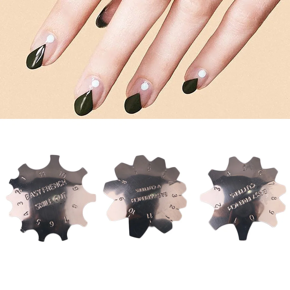 Легко французский линия край улыбку резак Нержавеющая сталь ногтей маникюрный