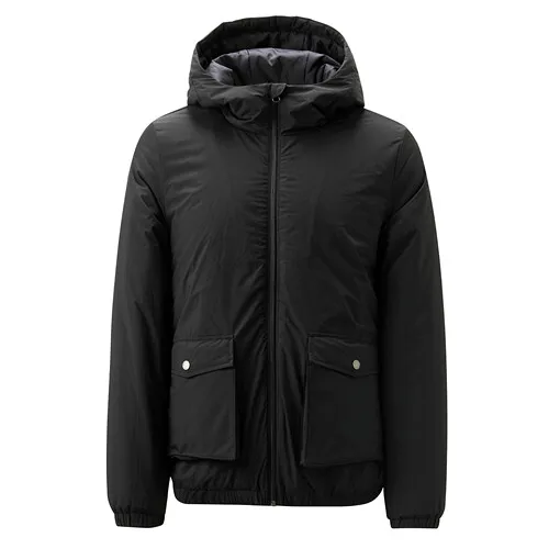05Black Giordano мужская теплая куртка с капюшоном и накладными карманами, выполнена в двух цветах - Цвет: 05Black