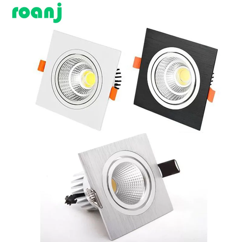 

Dimmable LED downlight COB spotlight ceiling light AC85-265V 7w9w12w15w20w 25w recessed downlight squar led panel light
