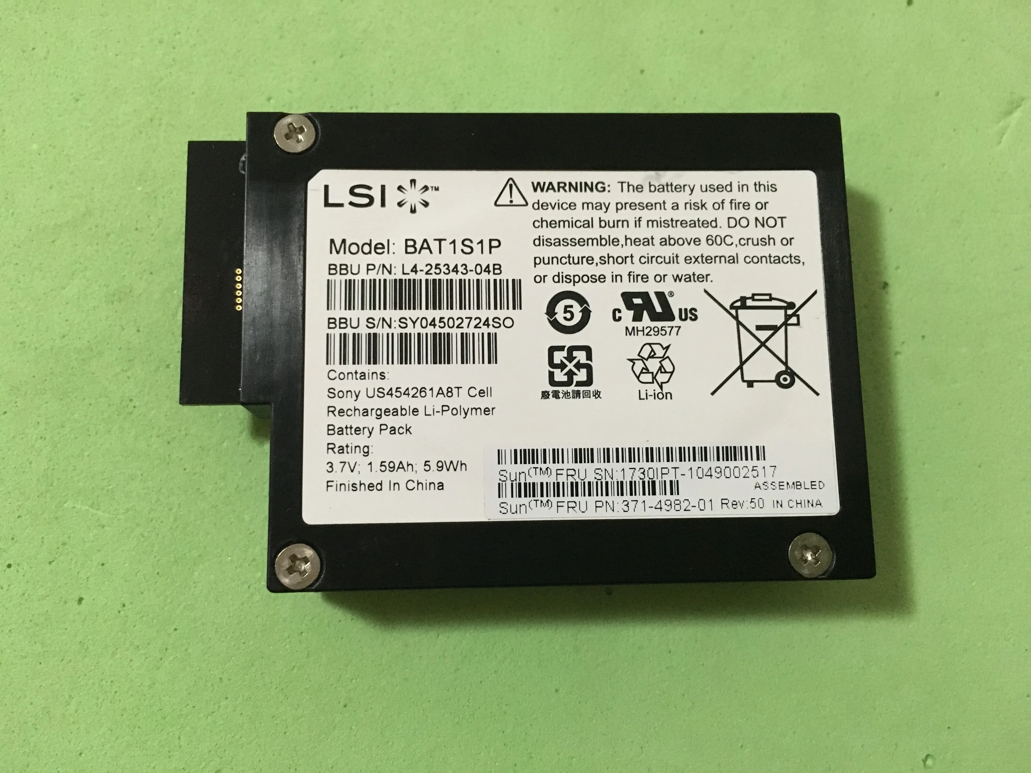 Lsi Megaraid Lsi Bbu08 Battery Bbu For Lsi 9260 9261 9280 Controller