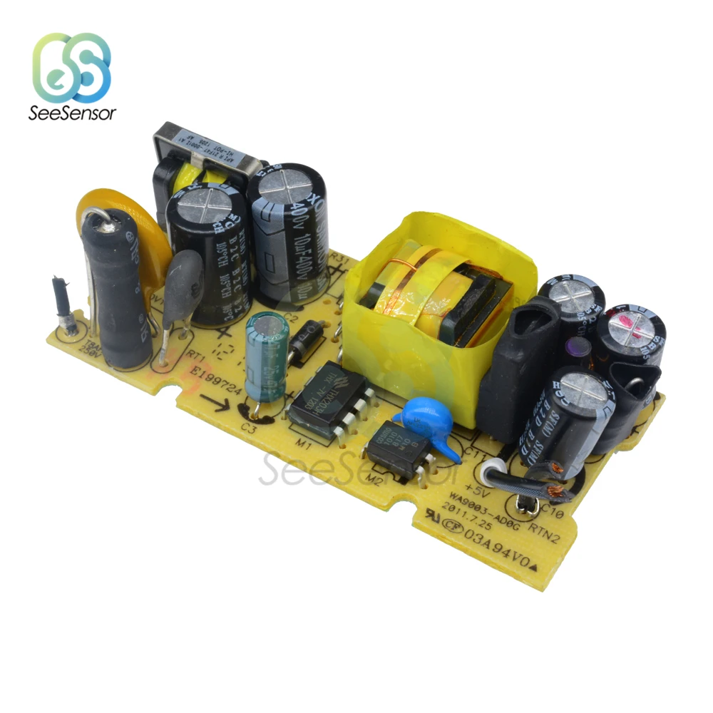 AC-DC переменный ток 100-240 В в постоянный ток 5 в 2 А Импульсный модуль питания переключатель перенапряжения Защита от перегрузки по току короткого замыкания