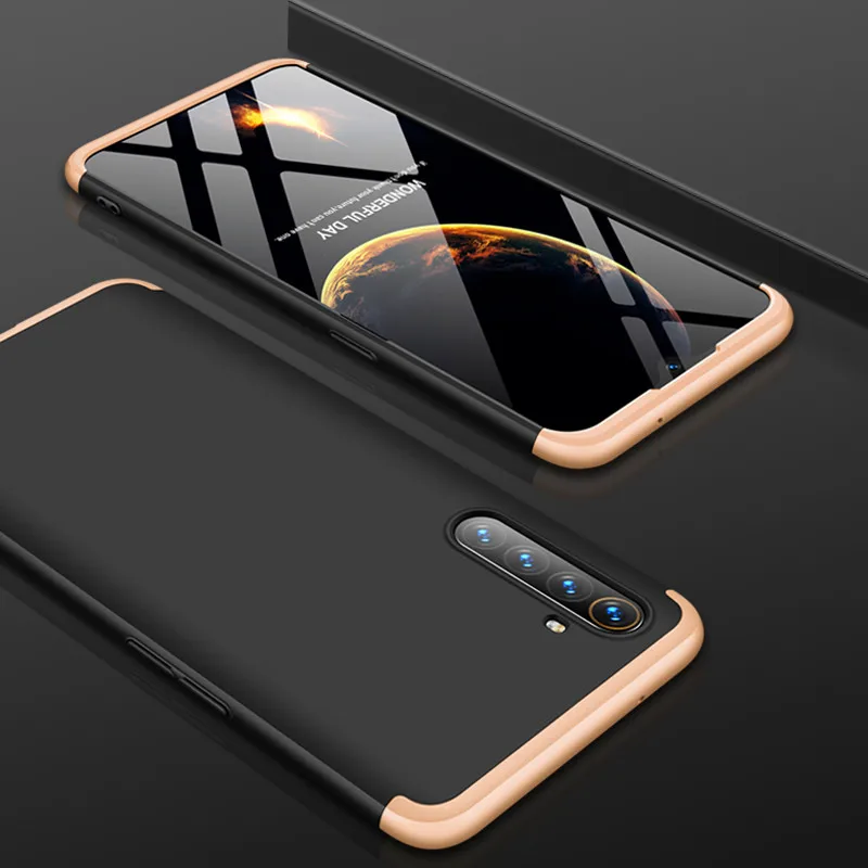

Oppo Realme XT X2 Case Colored 360 Degree Full Cover Shockproof Matte Phone Case for Oppo Realme X2 Pro K5 with Glass Protector
