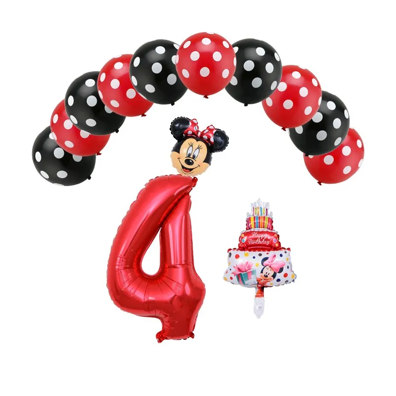 13PCS 13 шт. Микки Минни Маус 30 дюймов номер фольги Воздушные шары торт Baby Shower 1 2 3 4 5 6 ST День Рождения Декор детские игрушки Globos - Цвет: 13PCS