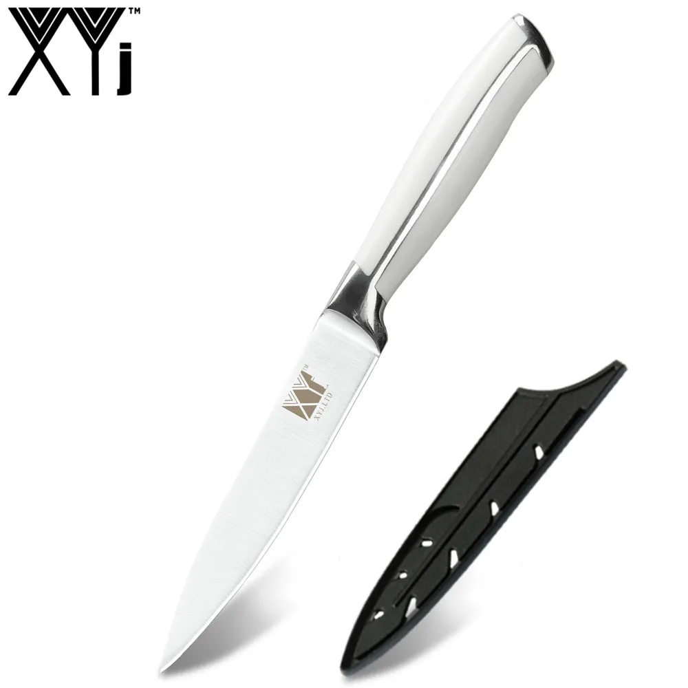 F.5 inch Utility XYj нож из нержавеющей стали кухонные инструменты-ножи 8 дюймов нож шеф-повара N1 немецкие высокоуглеродные Tang ручки ножны оболочка - Цвет: F.5 inch Utility