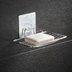 Stainless Steel Soap Dish Bathroom Storage Soap Rack Plate Box Container Wall Storage Rack Holder