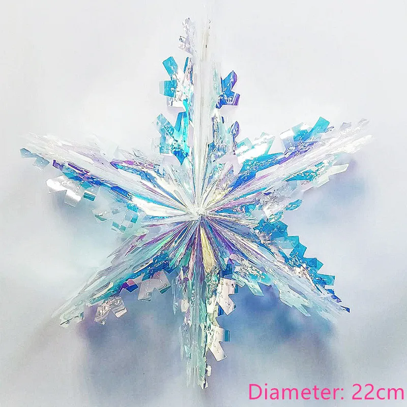 Neon Film 3D Snowflakes Ornaments Navidad Christmas Decorations for Home  Fake Snow Frozen Birthday Winter Wonderland Party Decor - AliExpress